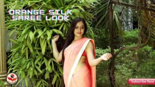 Orange Silk Saree Look MD Entertainment Hot Video